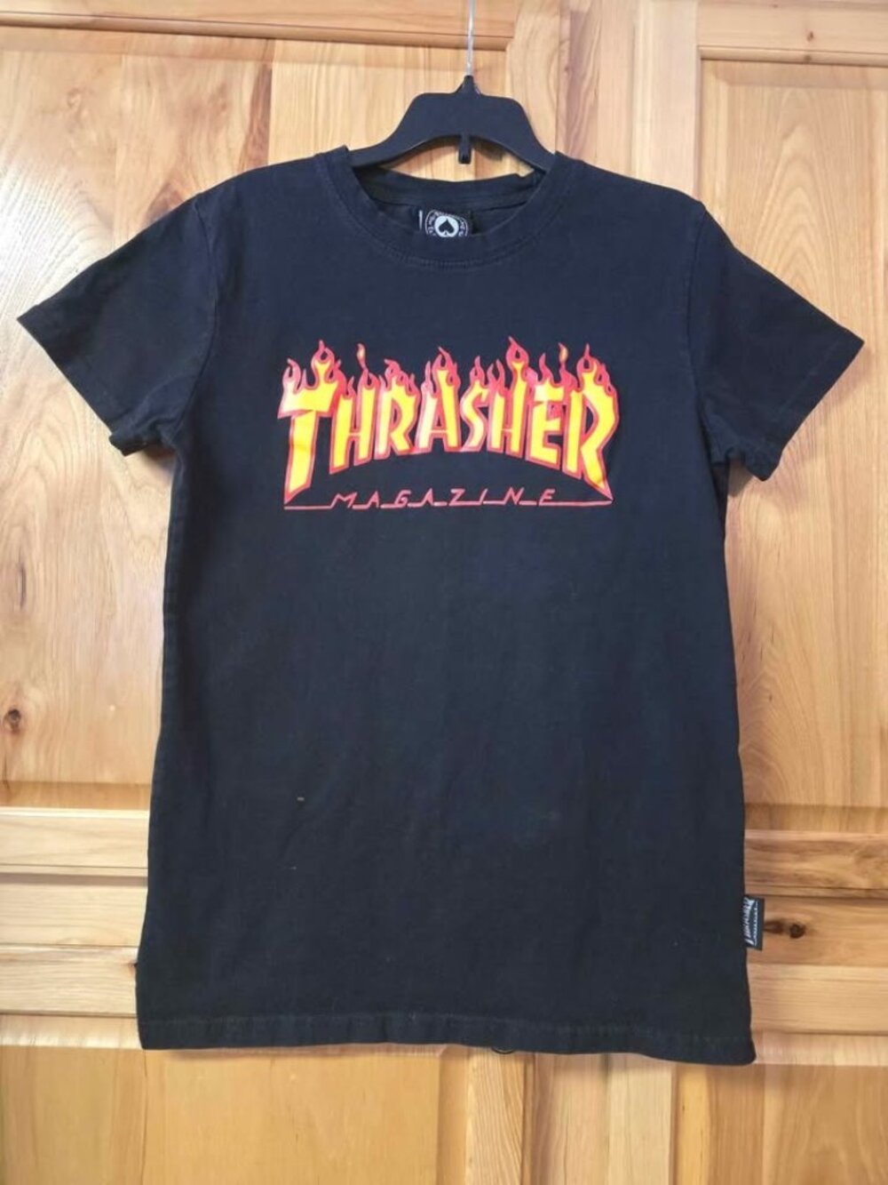 Thrasher Magazine T-Shirt Black Skateboard Punk Metal - Size Medium